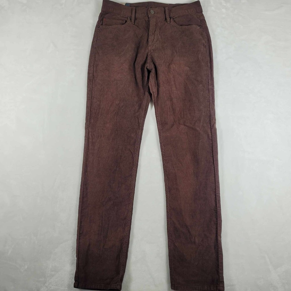 Marine Layer Corduroy Slim Straight Pants Mens 33x32 (Actual 30x31) Brown Chinos